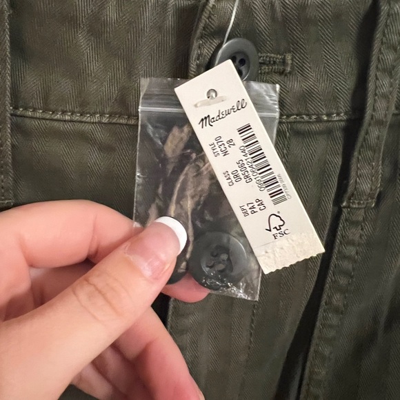 FINAL PRICE DROP NWT Madewell Pants Womens Army Green Utility - Picture 3 of 6